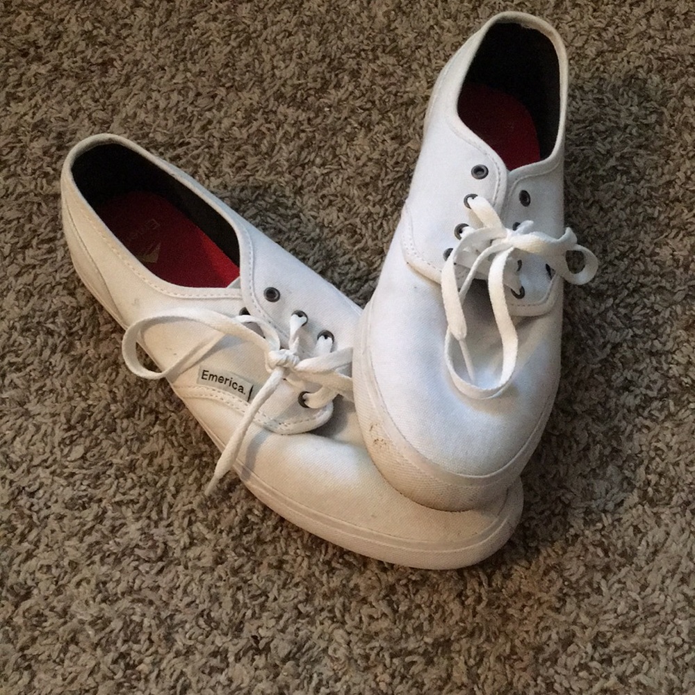 All white Emerica Winos